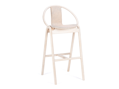 AGAIN - High upholstered stool with back _ TON