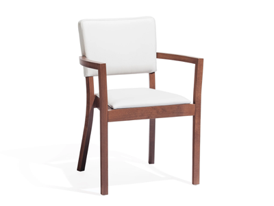 TREVISO - Chair with armrests in wood and fabric _ TON
