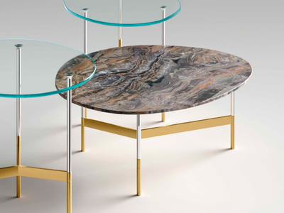 AFTER9 - Coffee table with marble top _ Tonelli Design