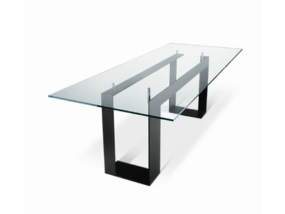 MILES - Rectangular glass table _ Tonelli Design