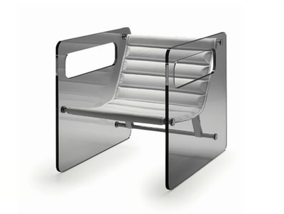 NAKED - Glass armchair with armrests _ Tonelli Design