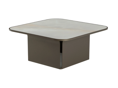 BLOOM - Square low painted metal coffee table _ Tonin Casa