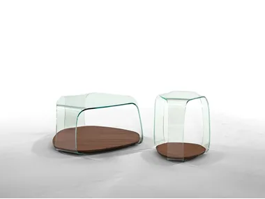 CHAKRA - Wood and glass coffee table _ Tonin Casa
