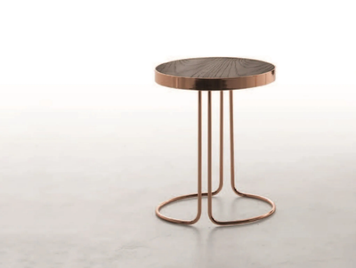 CORA - Round high side table _ Tonin Casa