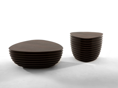 REA - Triangular wooden coffee table _ Tonin Casa