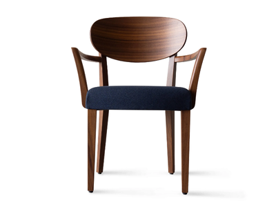 FRIENDLY - Upholstered wooden chair with armrests _ Tonon