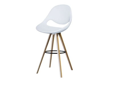 LITTLE MOON SOFT TOUCH - High polyurethane stool with footrest _ Tonon