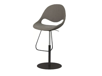 LITTLE MOON UPHOLSTERED - Upholstered high fabric stool with gas lift _ Tonon