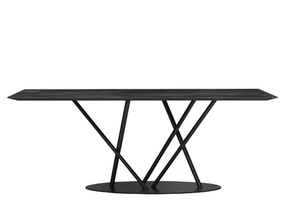 TUBE - Rectangular glass ceramic dining table _ Tonon