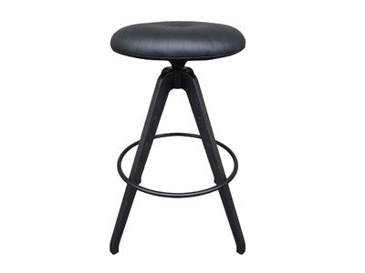 TURN AROUND - Swivel wooden stool with footrest _ Tonon