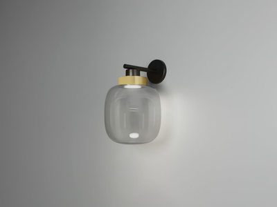 LEGIER - Blown glass wall lamp with fixed arm _ Tooy