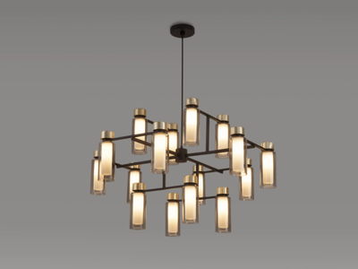 OSMAN - Painted metal chandelier _ Tooy