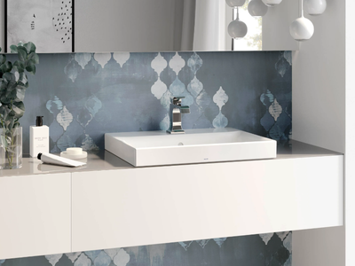 CS LW1215CKE / LW1216CKE - Rectangular semi-inset ceramic washbasin with overflow _ TOTO