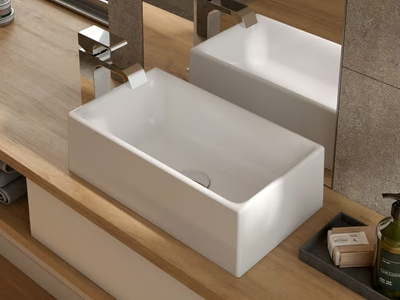 CS LW1734WH - Rectangular Countertop ceramic handrinse basin _ TOTO