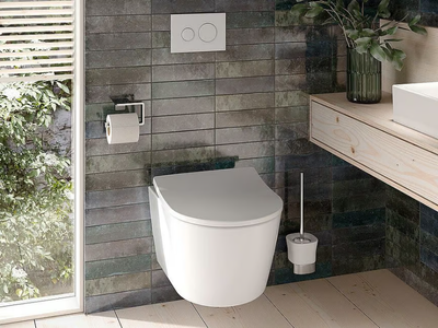 RP COMPACT CW554Y - Wall-hung rimless ceramic toilet _ TOTO
