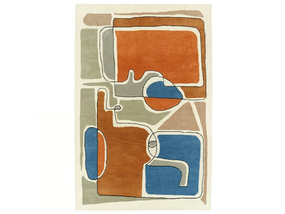 BLEU DES YEUX - Rectangular rug in wool and viscose _ Toulemonde Bochart