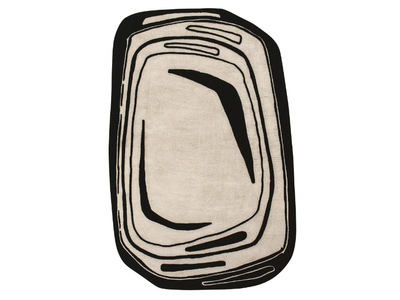 FRAGMENT - Patterned handmade oval rug _ Toulemonde Bochart