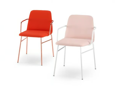 BARDOT MET - Fabric chair with armrests _ TrabA'