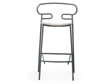 GENOA - Metal and Ash stool with footrest _ TrabA'