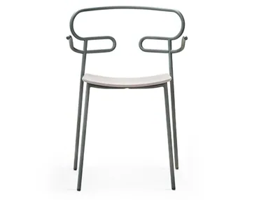 GENOA - Open back beech and metal chair _ TrabA'