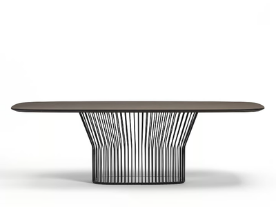 RAY - Rectangular wood veneer table _ TrabA'