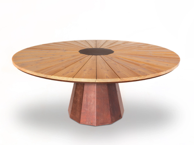 SPICA - Round Corten™ garden table _ TrackDesign
