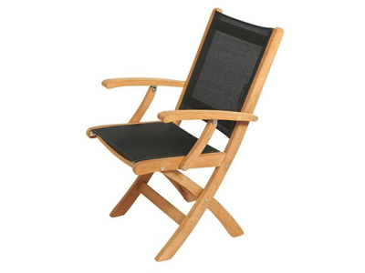 KATE - Folding teak garden chair with armrests _ Traditional Teak