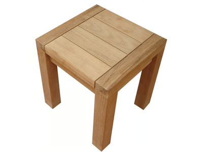 MAXIMA - Low teak garden stool _ Traditional Teak
