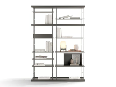 BOST 20 - Open double-sided steel and wood bookcase _ TREKU