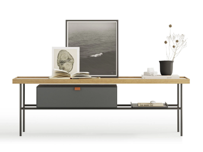 KUTXA - Wooden and metal sideboard with drawers _ TREKU