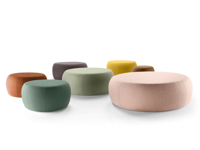 LAIKA - Upholstered fabric pouf _ TREKU