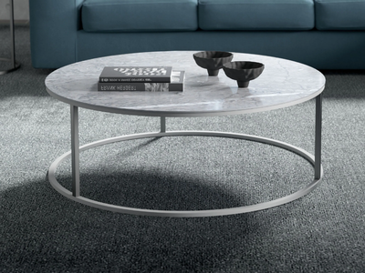 LINE - Round marble coffee table _ Tremolada