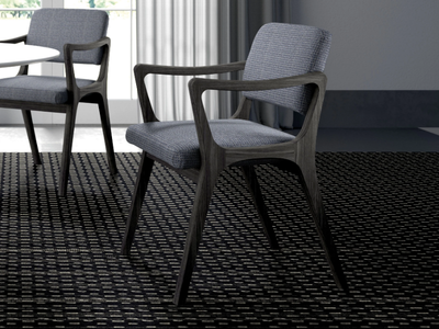 NELLY - Upholstered fabric chair with armrests _ Tremolada