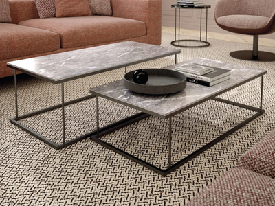 THIN - Rectangular marble coffee table _ Tremolada