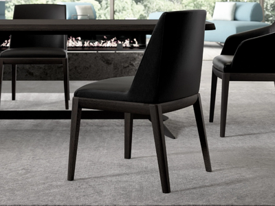TINA - Upholstered leather chair _ Tremolada