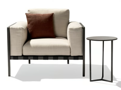NATAL ALU - Upholstered armchair with armrests _ TRIBÙ