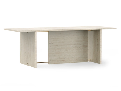 SEGMENT - Rectangular custom travertine table _ TRNK