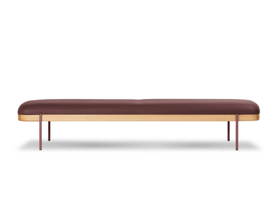 ABISKO - Upholstered leather bench _ True Design