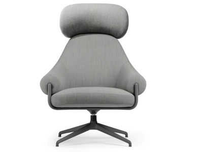 FENDER FD 8098 - Swivel armchair with headrest with 4-spoke base _ True Design