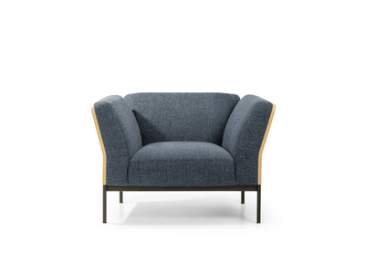 FOLD - Upholstered fabric armchair with armrests _ True Design