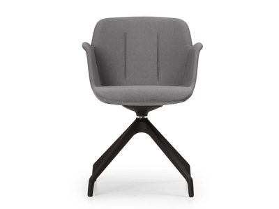 HIVE - Trestle-based fabric chair with armrests _ True Design
