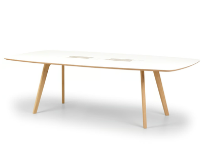 WING WORKING - Rectangular office desk with cable management _ True Design