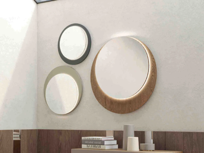 MIRHÒ - Round wall-mounted mirror with integrated lighting _ TUMIDEI