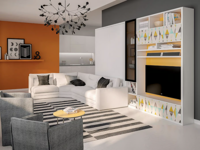 ON-OFF CONFIGURATION 256 - Storage wall with fold-away bed _ TUMIDEI