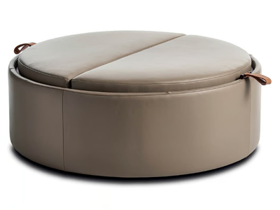 PILL - Storage upholstered leather pouf _ TUMIDEI