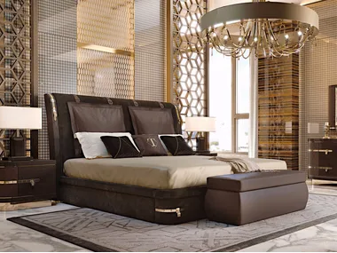 DIAMOND - Upholstered double bed _ Turri