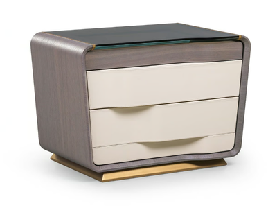 MELTING LIGHT - Rectangular bedside table with drawers _ Turri