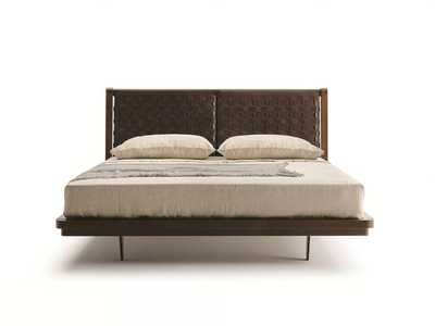 NET - Tanned leather double bed _ Turri