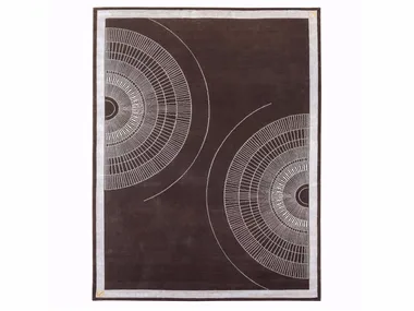 NOIR - Handmade rectangular wool and silk rug _ Turri