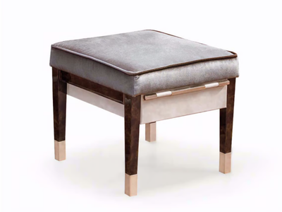 NOIR - Upholstered fabric pouf _ Turri